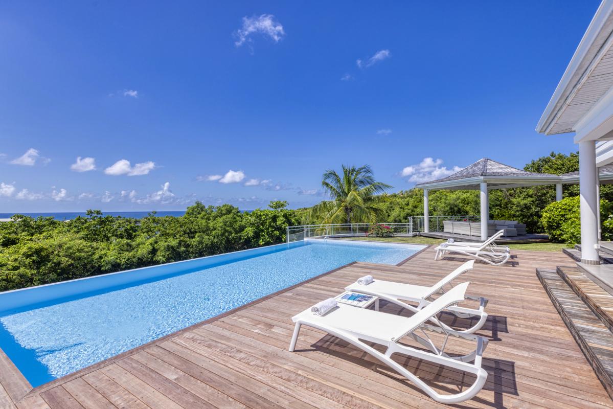 2.Location villa No Limit vue mer Saint Martin les Terres Basses - Piscine